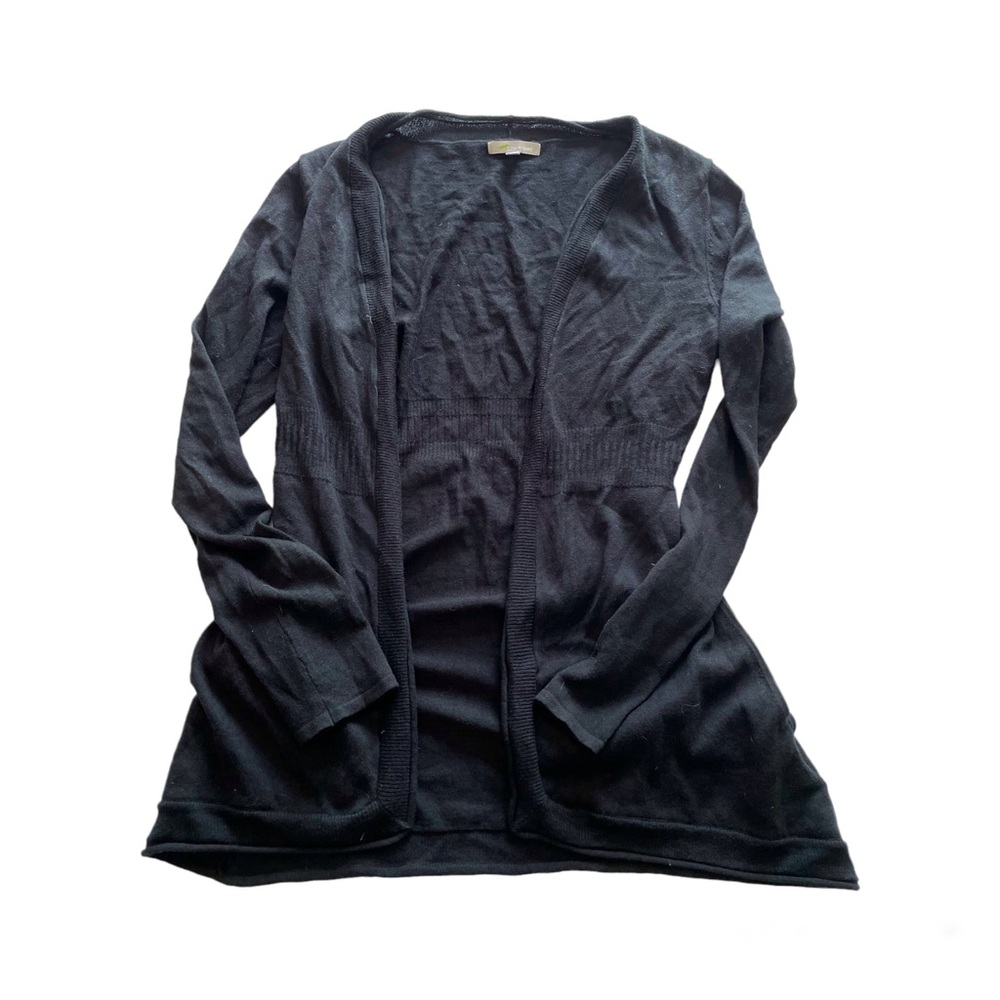 Horny Toad Black Open Cardigan Sweater Lightweight Fine Knit Pockets Women’s XS